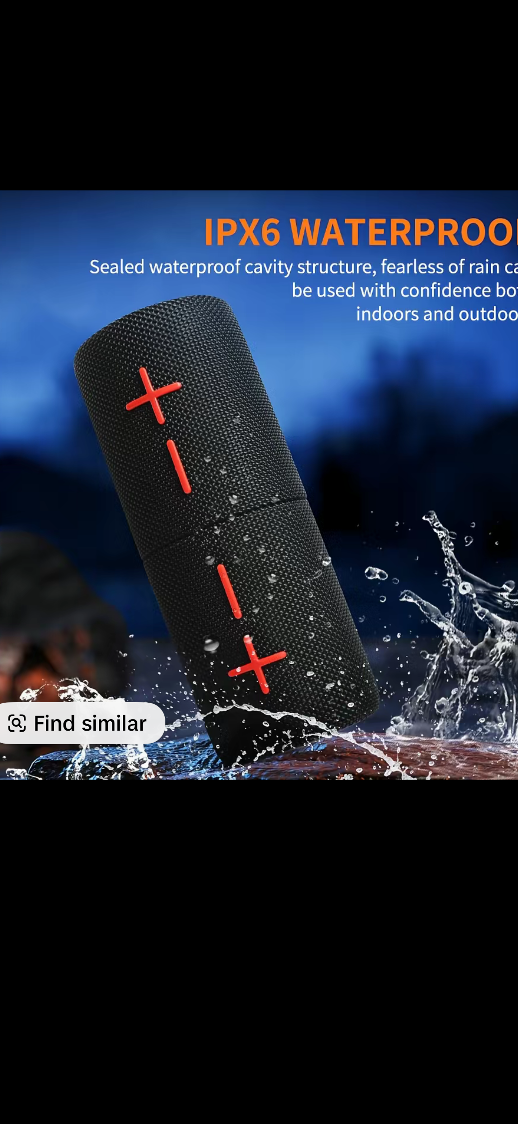 S11M Detachable Wireless Speaker 3D Stereo Bass Portable Speaker IPX6 Waterproof with TWS Boombox Colorful Lights Dual Speaker